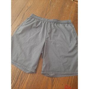 Men Large Grandslam Blue White Elastic Drawstring Waist Quick Dry Shorts Pockets